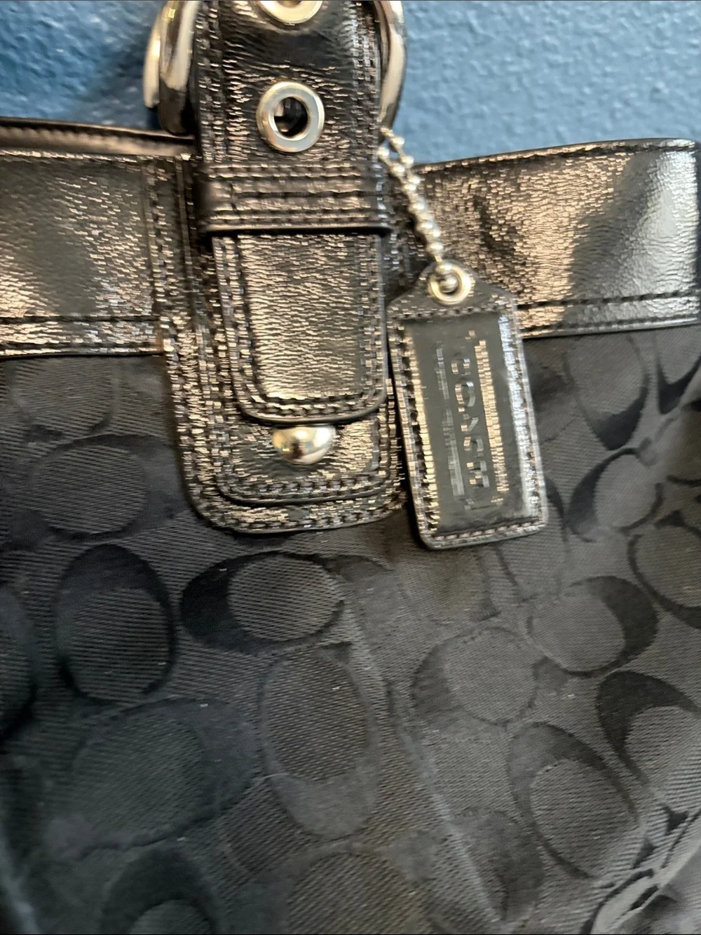 Coach black signature